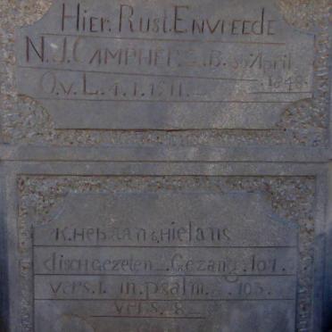 CAMPHER N.J. 1848-1911