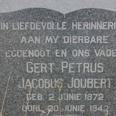 JOUBERT Gert Petrus Jacobus 1872-1942