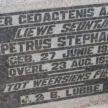 LUBBE Petrus Stephanus 1926-1935