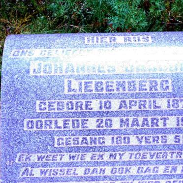 LIEBENBERG Johannes Jacobus 1870-1943