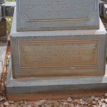 LIEBENBERG J.J. &amp; H.J. SLABBER :: LIEBENBERG Marius Wilhelm 1920-1941 