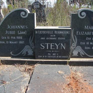 STEYN Johannes Jurie 1886-1962 &amp; Maria Elizabeth BESTER 1890-1961
