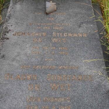 WET Johannes Stegman,de 1896-1959 &amp; Gladus Constance 1897-19?0