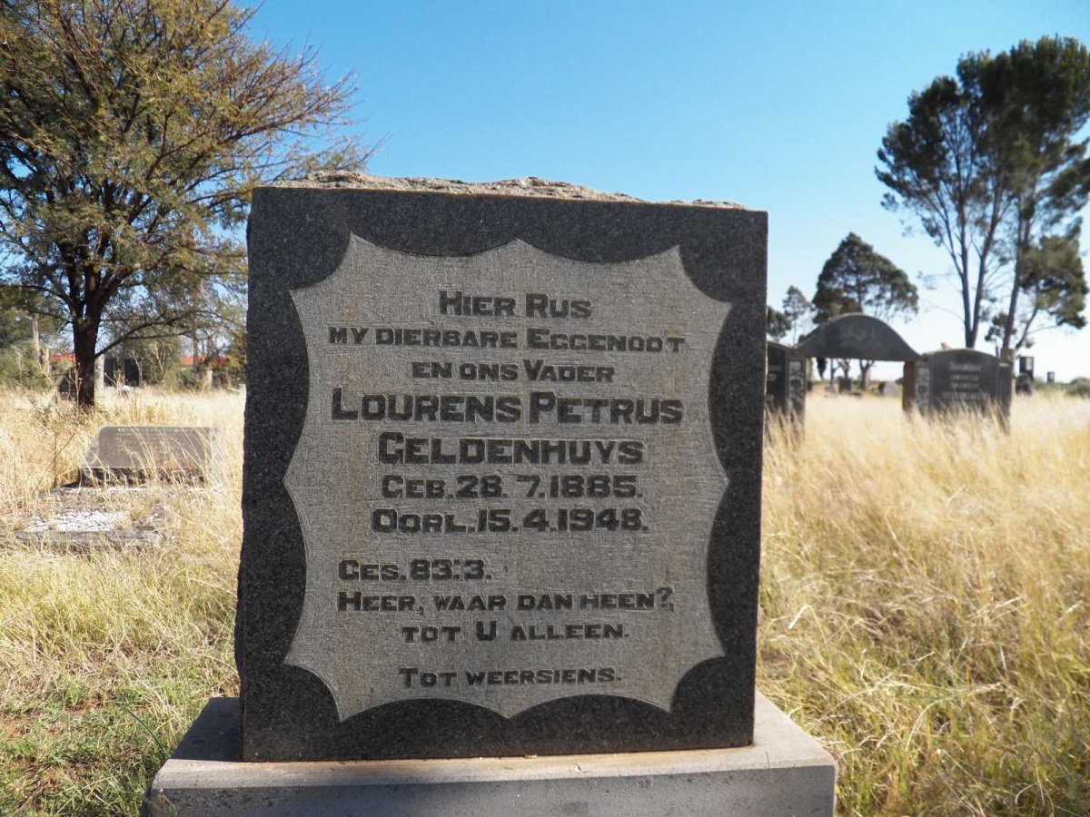 GELDENHUYS Lourens Petrus 1885-1948