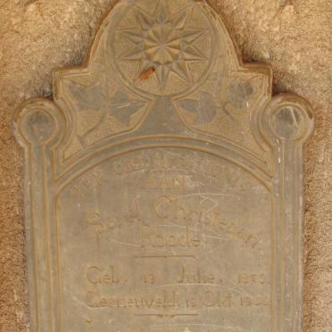 ROODE Sarel Christeaan 1875-1900
