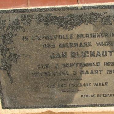 BLIGNAUT Jan 1853-1901
