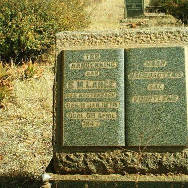 LANGE E.M. nee RAUTENBACH 1874-1947