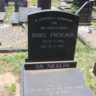 NIEKERK Sarel Frederick, van 1936-1978