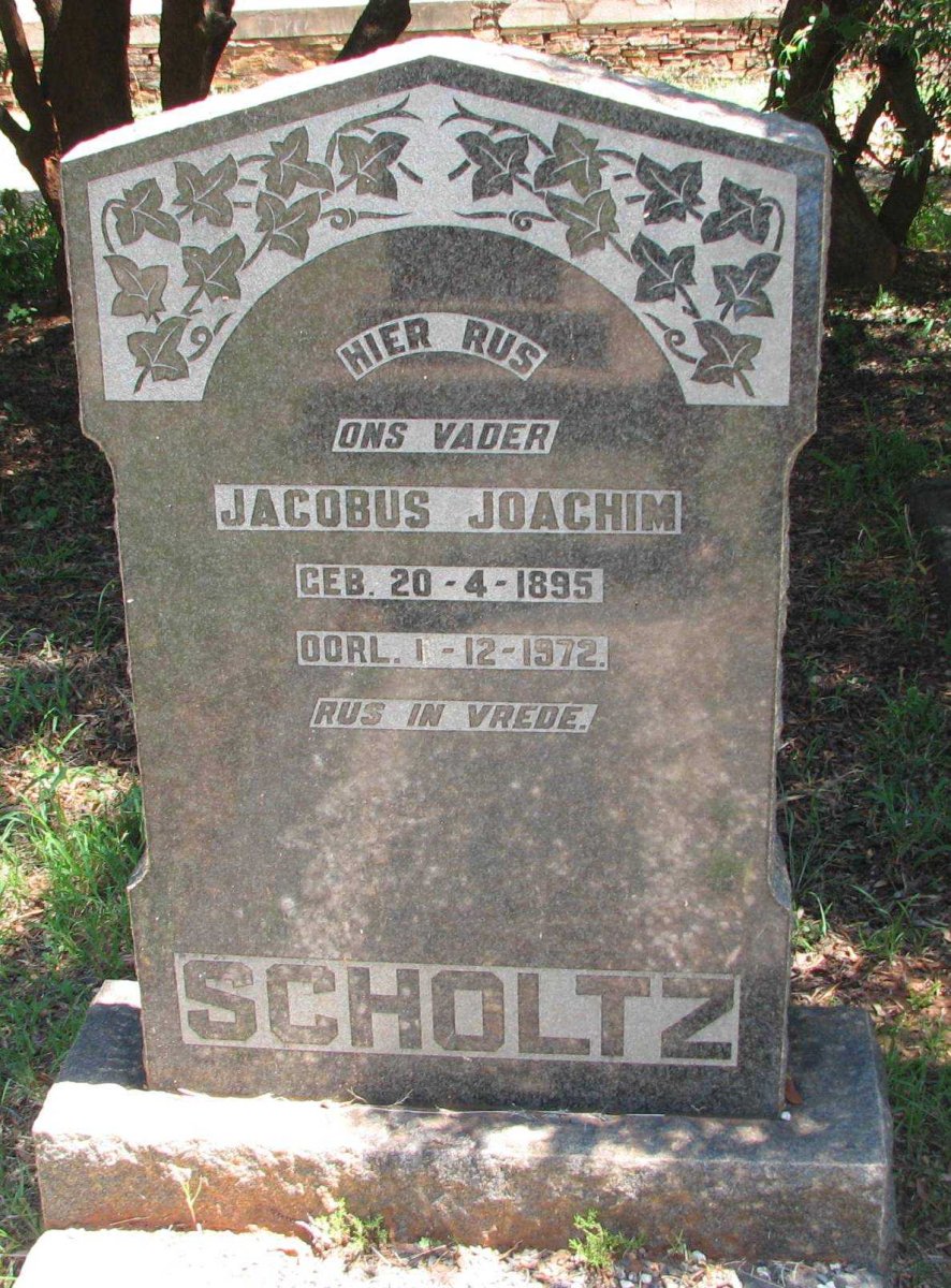 SCHOLTZ Jacobus Joachim 1895-1972