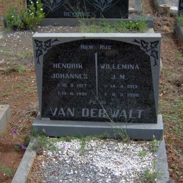 WALT Hendrik Johannes, van der 1917-1991 &amp; Willemina J. M. 1913-1998