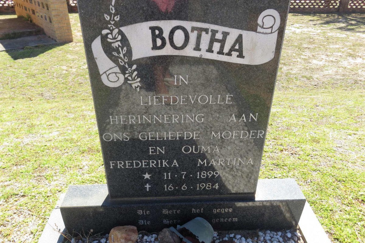 BOTHA Frederika Martina 1899-1984