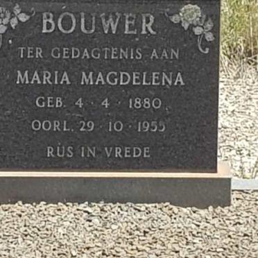 BOUWER Maria Magdelena 1880-1955