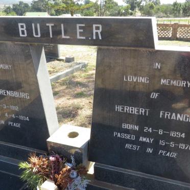 BUTLER Herbert Francis 1894-1970 :: VAN RENSBURG Alice 1912-1994