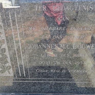 BOUWER Johannes M.C. 1888-1953