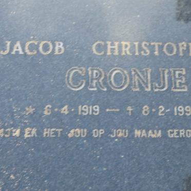 CRONJE Jacob Christoffel 1919-1990