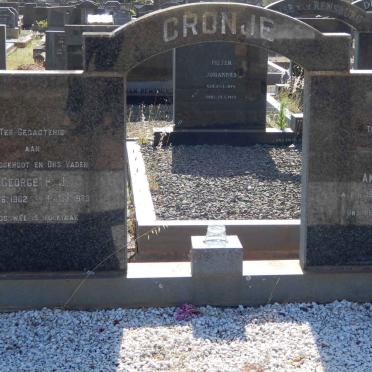 CRONJE George F.J. 1902-1973 &amp; Anna Sophia 1903-1985