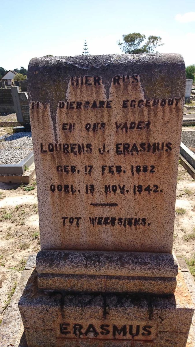 ERASMUS Lourens J. 1882-1942