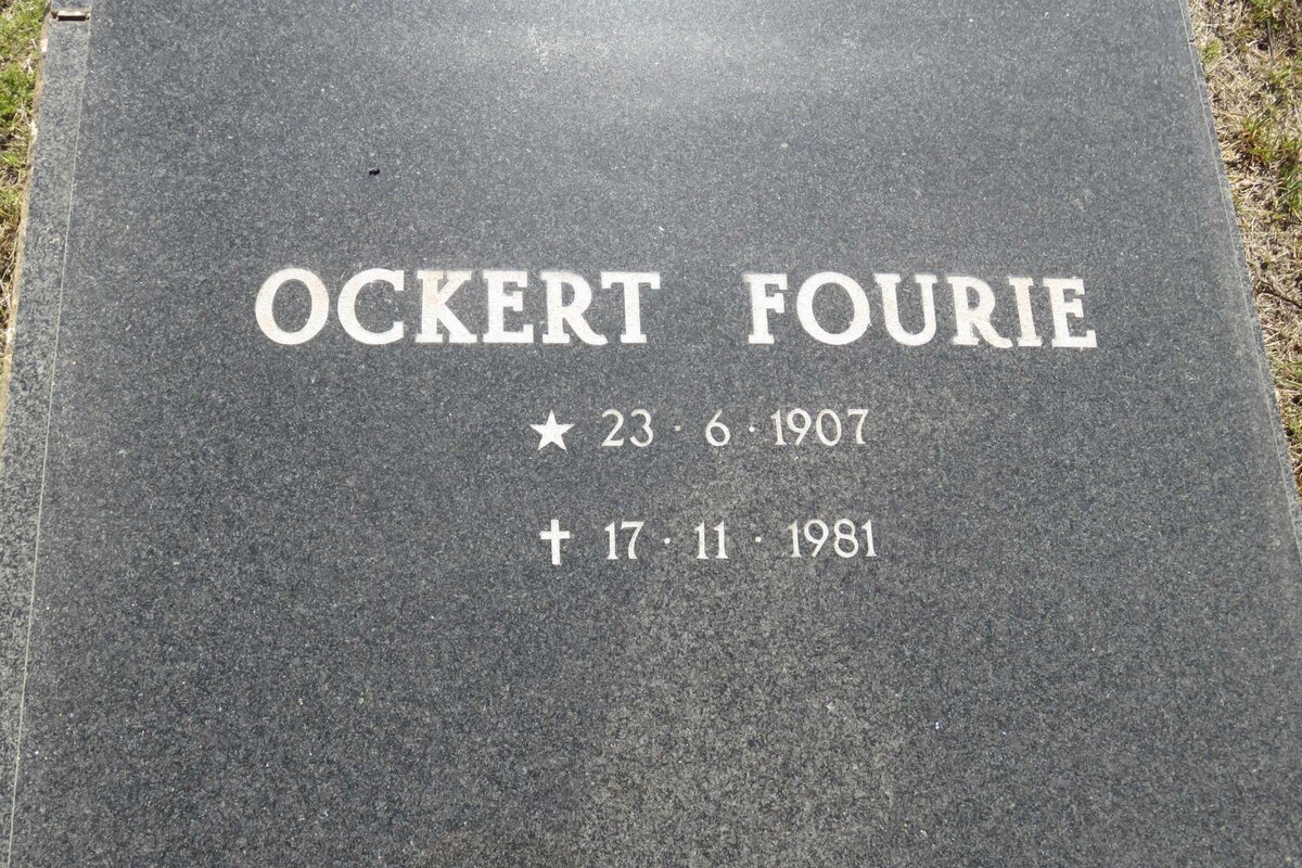 FOURIE Ockert 1907-1981