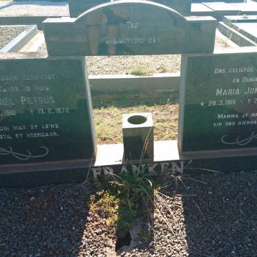 FRANKEN Daniel Petrus 1910-1972 &amp; Maria Junita 1915-1985