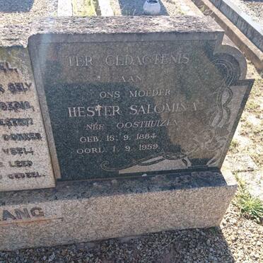 GRANGE Anthony Michal, la 1878-1959 &amp; Hester Salomina OOSTHUIZEN 1884-1959