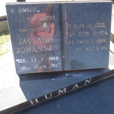 HUMAN Jacobus Johannes 1968-1987