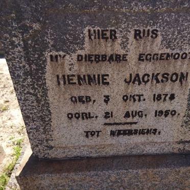 JACKSON Hennie 1878-1950