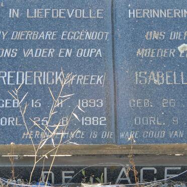 JAGER Frederick, de 1893-1982 &amp; Isabella M.C. 1901-1988