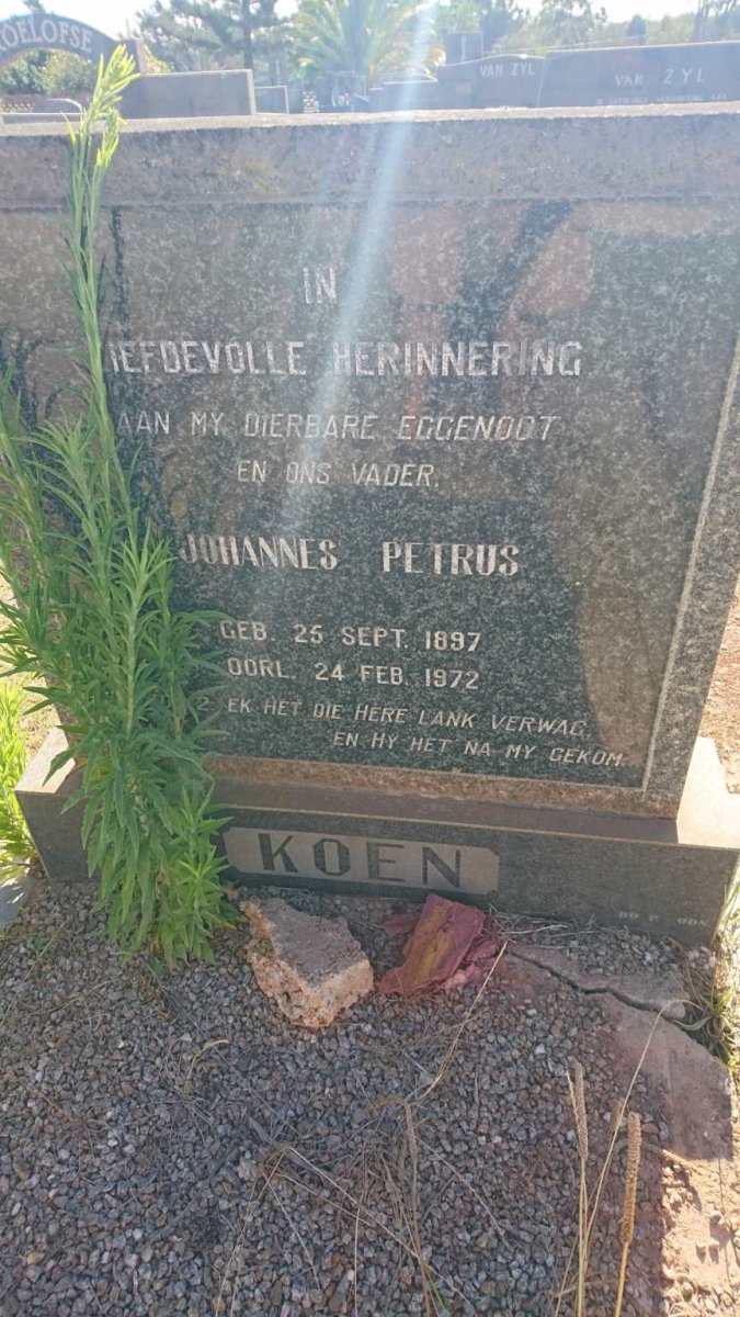 KOEN Johannes Petrus 1897-1972