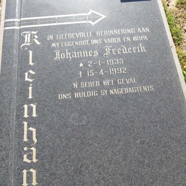 KLEINHANS Johannes Frederik 1935-1992 :: KLEINHANS Clara 2014-2014