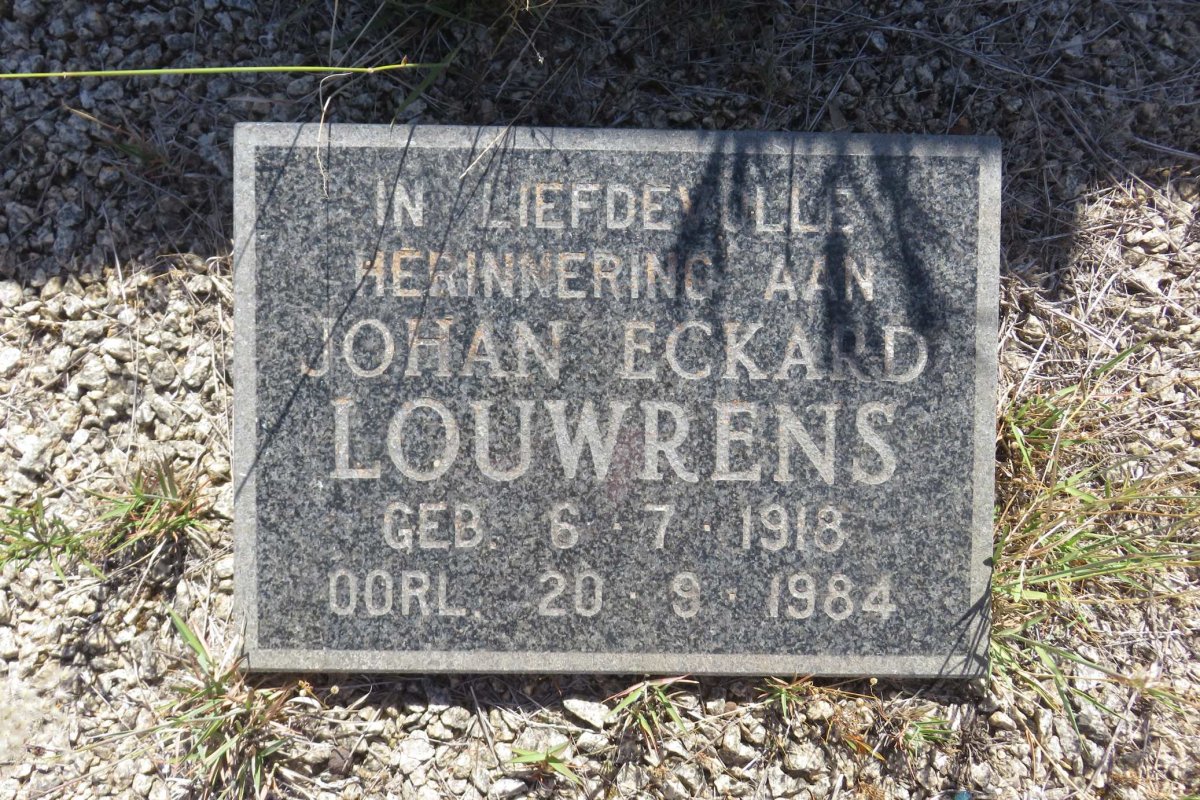 LOUWRENS Johan Eckard 1918-1984