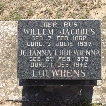 LOUWRENS Willem Jacobus 1862-1937 &amp; Johanna Lodewienna 1873-1942