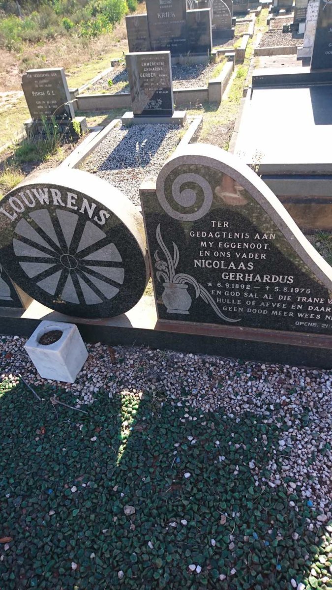 LOUWRENS Nicolaas Gerhardus 1892-1976 &amp; Hester Salomina VAN ZYL 1905-1973