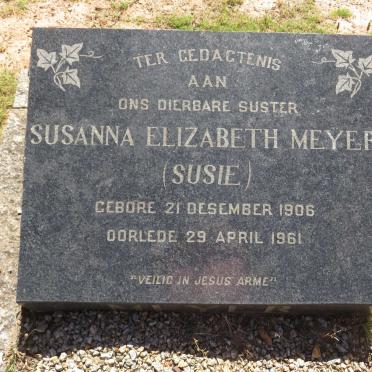 MEYER Susanna Elizabeth 1906-1961