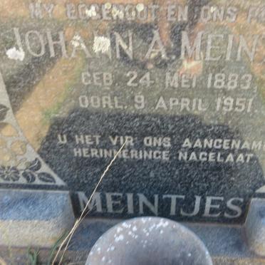 MEINTJIES Johann A. 1883-1951