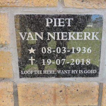 NIEKERK Piet, van 1936-2018