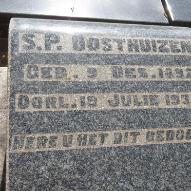 OOSTHUIZEN S.P. 1892-1935