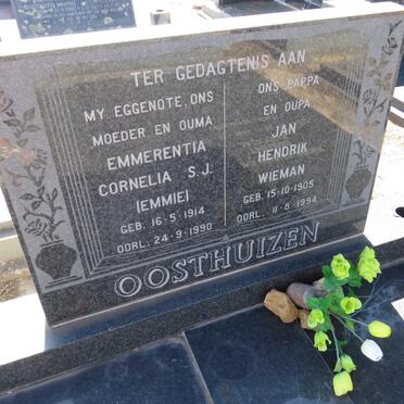 OOSTHUIZEN Jan Hendrik Wieman 1905-1994 &amp; Emmerentia Cornelia S.J. 1914-1990 :: OOSTHUIZEN Theunis Jacobus 1946-2002