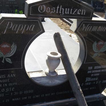 OOSTHUIZEN Kosie 1918-1990 &amp; Minnie 1918-2005