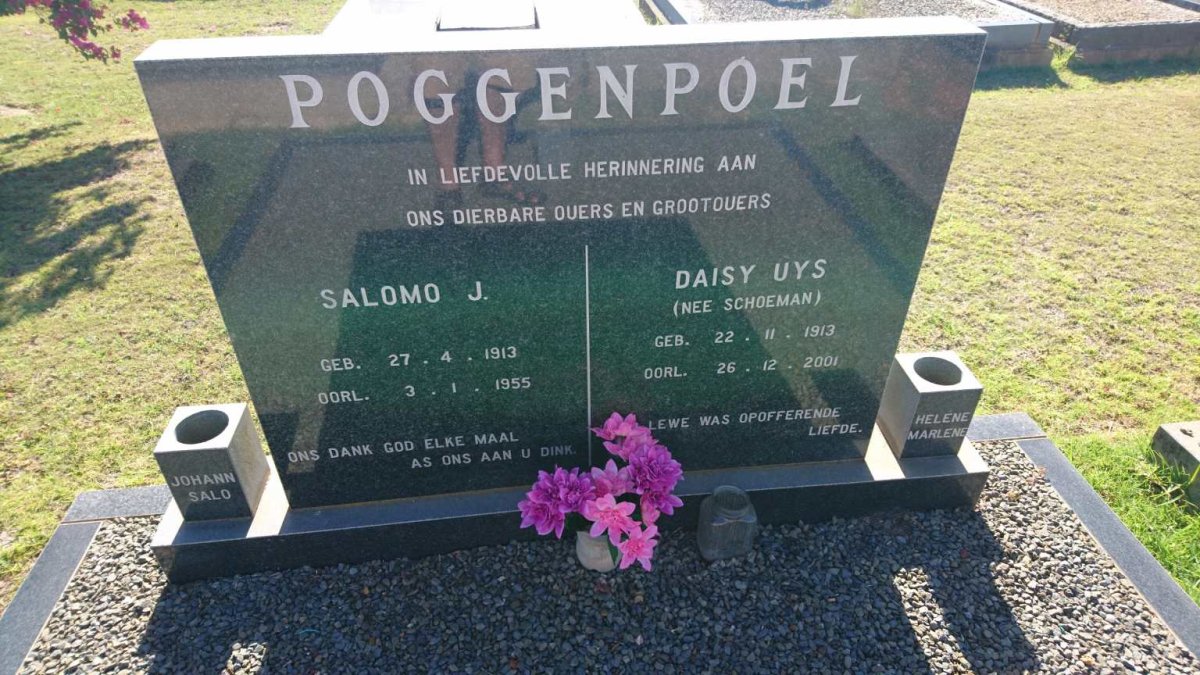 POGGENPOEL Salomo J. 1913-1955 &amp; Daisy Uys SCHOEMAN 1913-2001