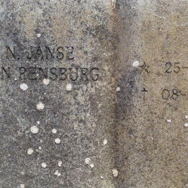 RENSBURG N., Janse van 1913-1998