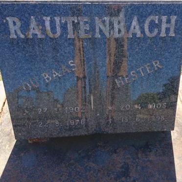 RAUTENBACH Oubaas 1902-1976 &amp; Hester 1905-1998