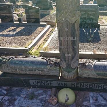 RENSBURG Albertus B., Janse van 1897-1973 &amp; Albertha S. 1905-1986