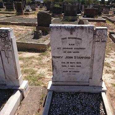 STANFORD Henry John 1874-1946 &amp; Sophia L. OOSTHUIZEN 1879-1954