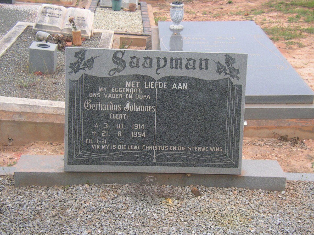 SAAYMAN Gerhardus Johannes 1914-1994