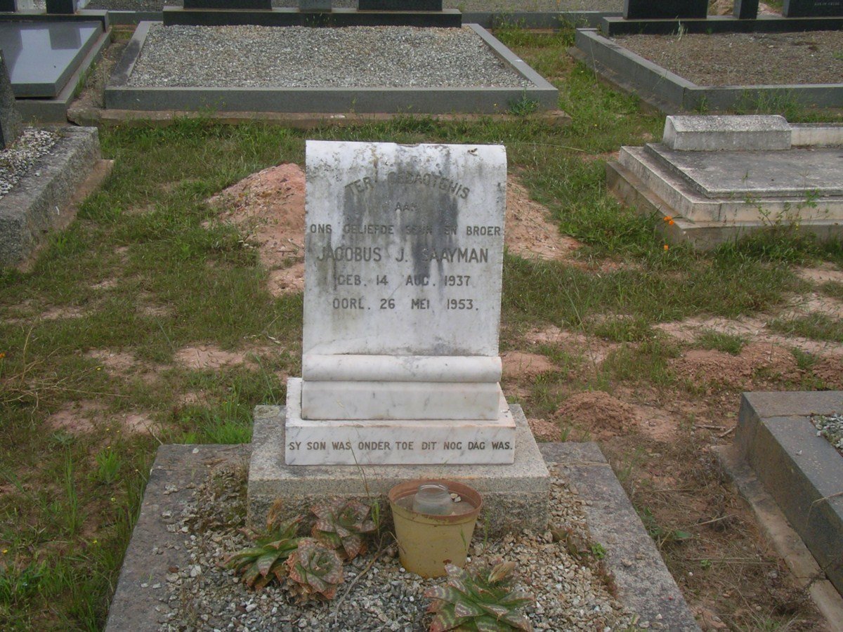 SAAYMAN Jacobus J. 1937-1953