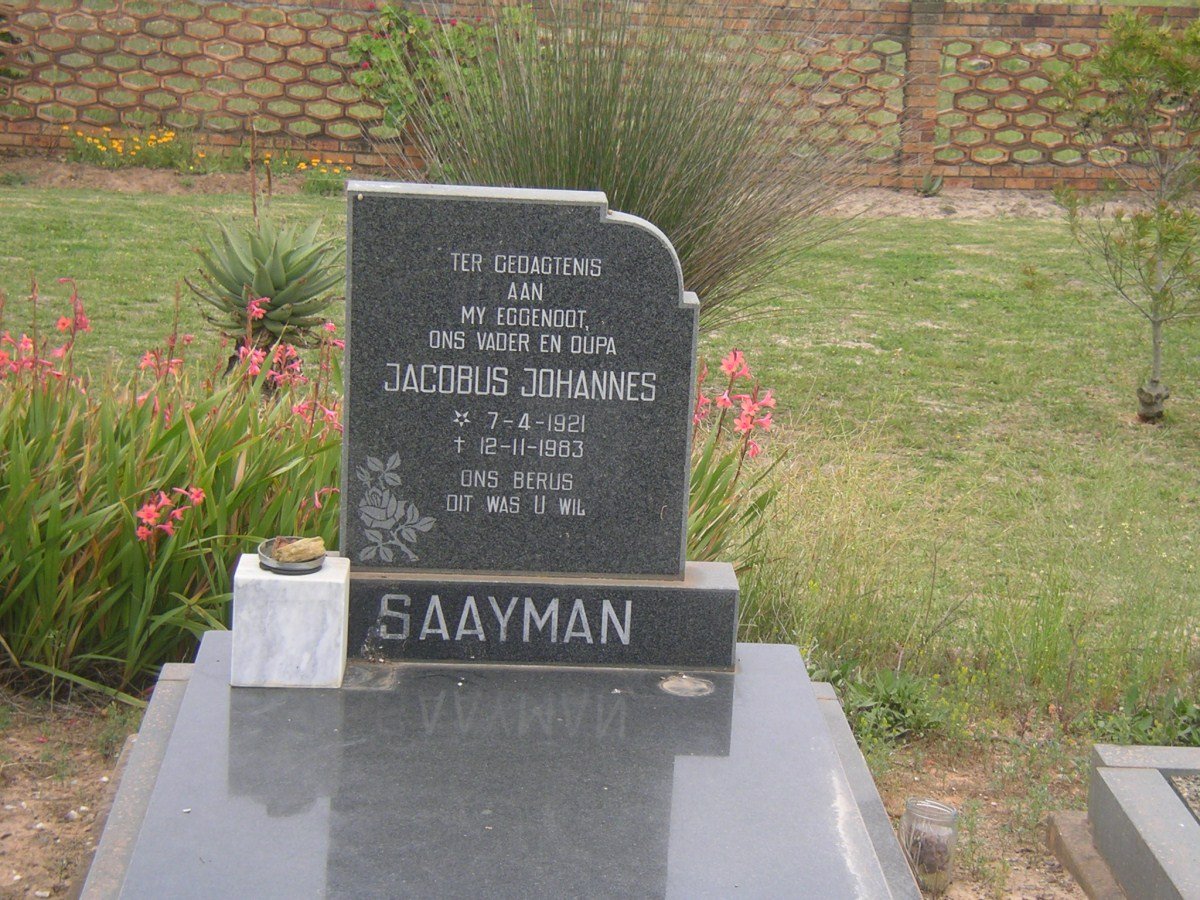 SAAYMAN Jacobus Johannes 1921-1983