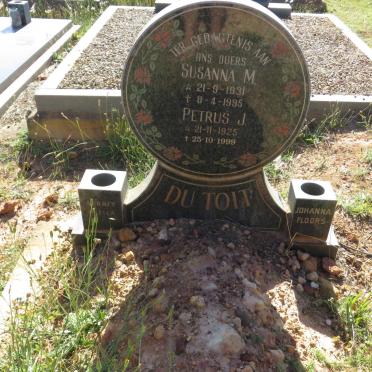 TOIT Petrus J., du 1925-1999 &amp; Susanna M. 1931-1995