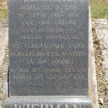 WIEHMAN Jacob Jacobus 1919-1951