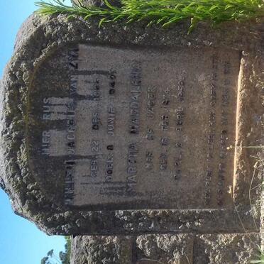 ZYL Willem Jacobus, van 1866-1940 &amp; Martha Magdalena DE JAGER 1874-1959