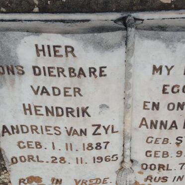 ZYL Hendrik Andries, van 1887-1965 &amp; Anna P. STRYDOM 1890-1963